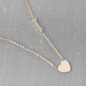 Seraphina heart and arrow necklace